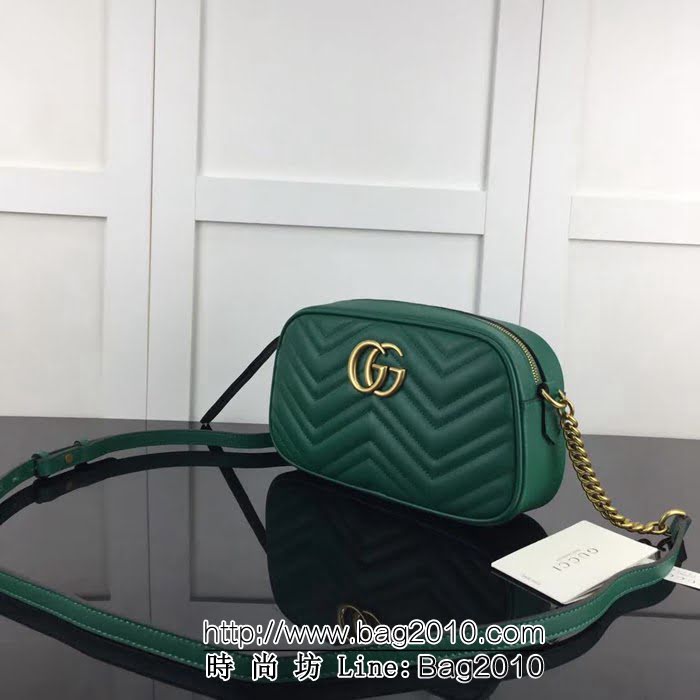 GUCCI古馳頂級原單 新款專櫃品質 實物實拍 447632綠色鏈條單肩斜跨包 HY1200